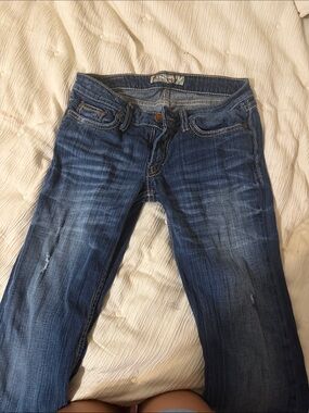 Extra low rise Rock & Republic Women's Dark Blue Boot Cut Jeans